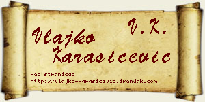 Vlajko Karašićević vizit kartica